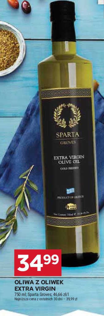 Oliwa z oliwek extra vergine SPARTA GOLD promocja w Stokrotka
