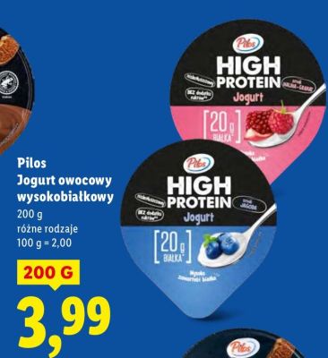 Jogurt owocowy wysokobiałkowy promocja w Lidl