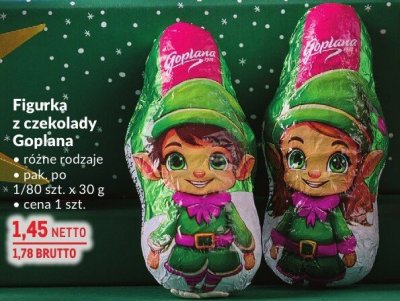 Czekoladowa figurka Goplana różne rodzaje promocja w Makro