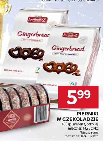 Pierniki w czekoladzie gorzkiej Lambertz promocja