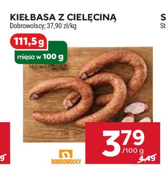 Kiełbasa z cielęciną Dobrowolscy promocja w Stokrotka