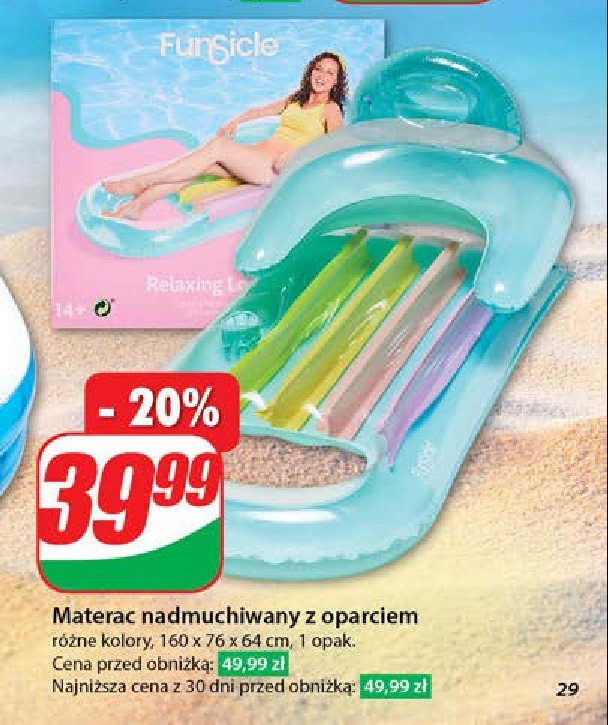 Materac z oparciem promocja w Dino