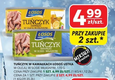 Tuńczyk w kawałkach Łosoś w oleju/w sosie własnym 170g promocja w Top Market