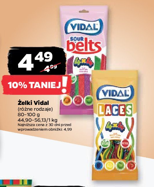 Żelki laces Vidal promocja