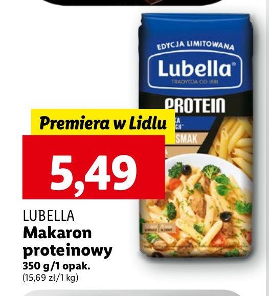 Makaron penne Lubella protein promocja