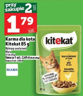 Karma dla kota Kitekat 85 g promocja w TOPAZ