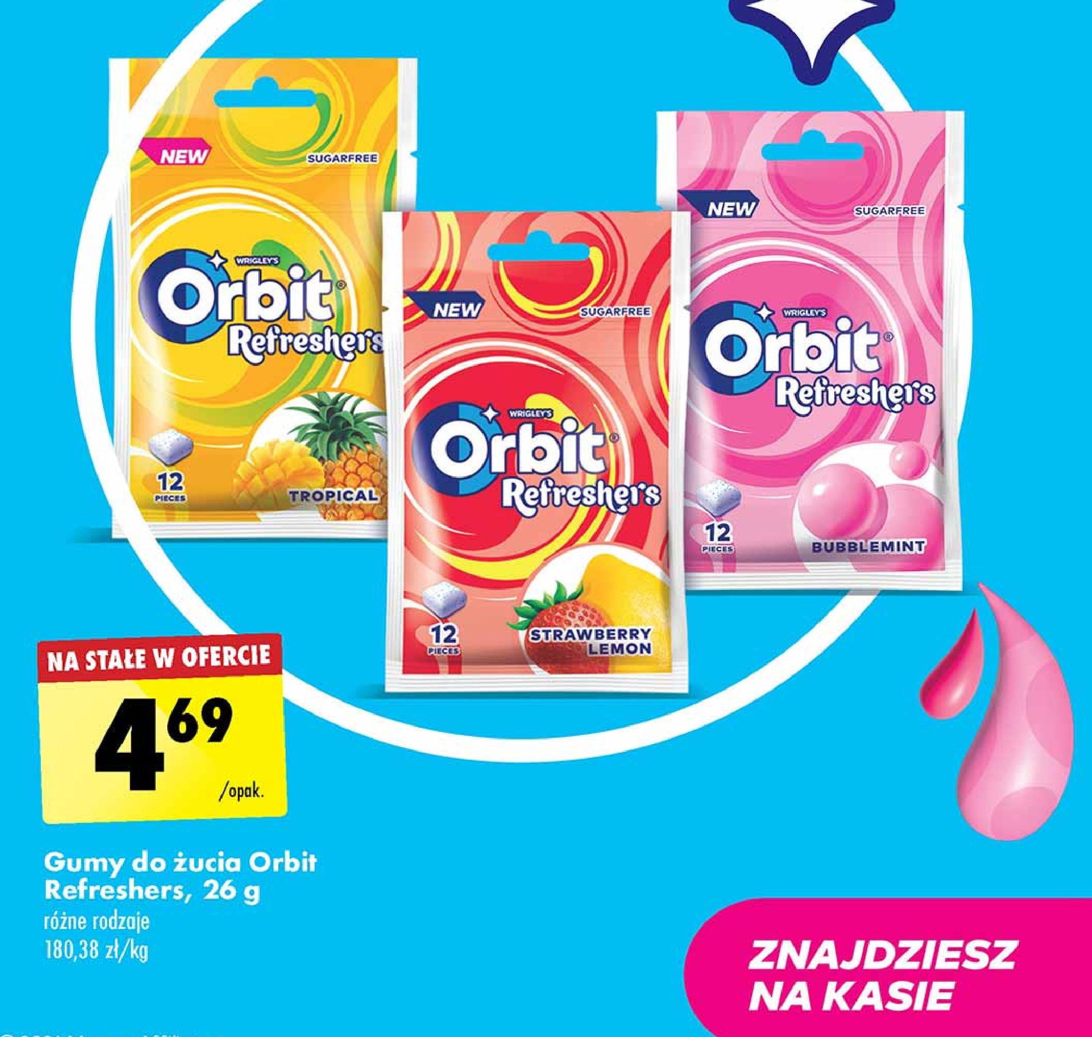 Guma do żucia bubblemint Orbit refresher's promocja