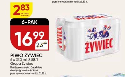 Piwo Żywiec białe z nutą maliny promocja w Chata Polska