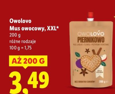Mus owocowy XXL różne rodzaje promocja w Lidl
