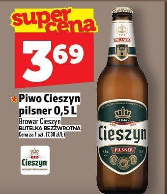 Piwo Cieszyn pilsner 0,5L promocja w TOPAZ