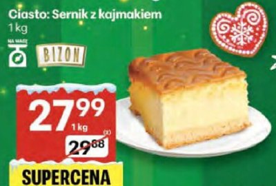 Ciasto sernik z kajmakiem promocja w Delikatesy Centrum