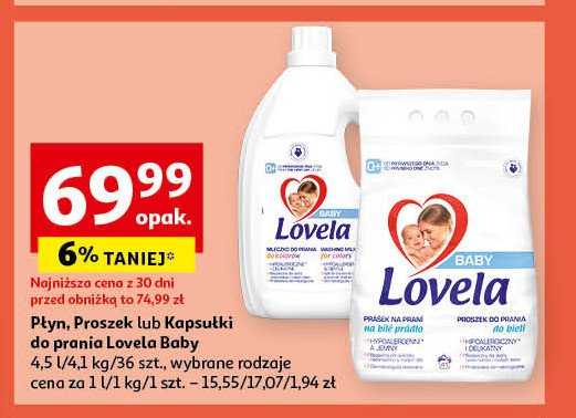 Kapsułki do prania białych i kolorowych Lovela baby promocja