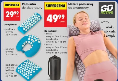 Poduszka do akupresury GO ACTIVE promocja w Biedronka