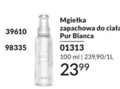 Mgiełka zapachowa do ciała Pur Blanca promocja w AVON