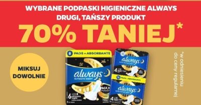 Podpaski higieniczne wybrane rodzaje promocja w Netto