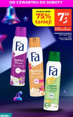 Antyperspirant w sprayu Fa Starfruit Feel Refreshed, 150ml promocja w Dealz