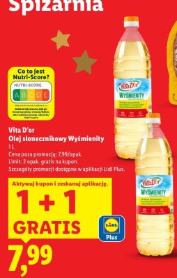 Olej słonecznikowy 1 l promocja w Lidl
