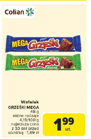 Wafelek orzechowy w czekoladzie mlecznej Grześki mega promocja