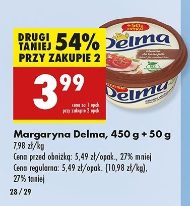 Margaryna Delma do kanapek promocja w Biedronka