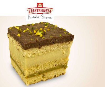 Ciasto pistacjowe z czekoladą promocja w TOPAZ