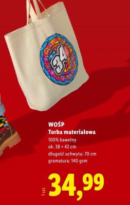 Torba materiałowa 100% bawełny  promocja w Lidl