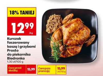 Kurczak faszerowany kaszą i grzybami Prosto do piekarnika Biedronka promocja w Biedronka