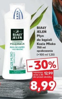 Płyn do kąpieli nawilżający Biały jeleń kozie mleko promocja