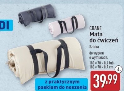 Mata do ćwiczeń 180 x 70 x 0.7 cm CRANE promocja
