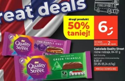 Czekolada Quality Street różne rodzaje, 84-87 g promocja w Dealz