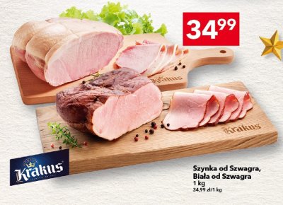 Szynka od Szwagra Biała od Szwagra Krakus 1 kg promocja w LEWIATAN