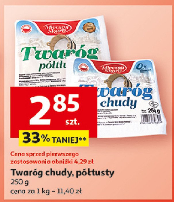 Twaróg połtłusty Mleczny skarb promocja