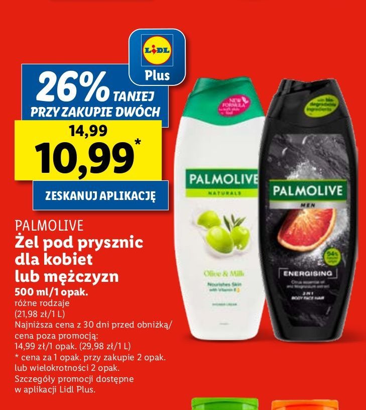 Żel pod prysznic mleczko oliwkowe Palmolive naturals promocja w Lidl