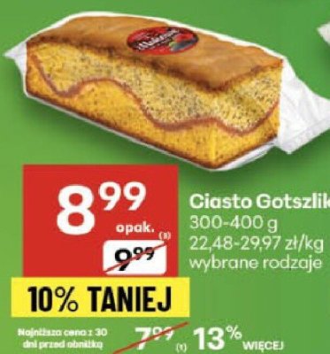 Ciasto Gotszlik 300-450g wybrane rodzaje promocja w Delikatesy Centrum