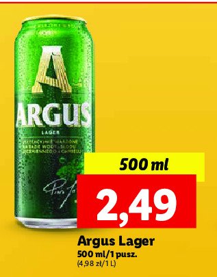 Piwo Argus lager promocja
