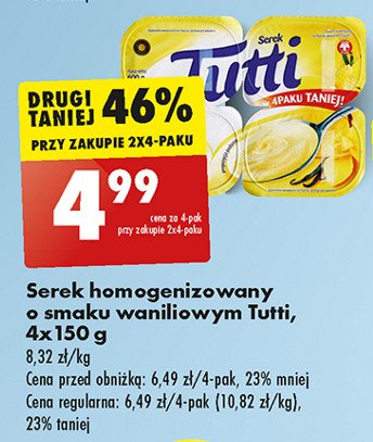 Serek wanilia Tutti promocja w Biedronka