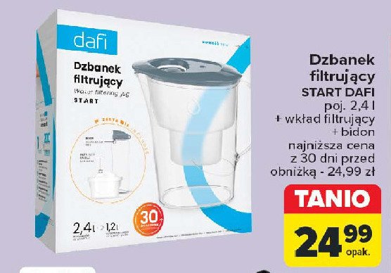 Dzbanek filtrujący 2.4 l Dafi promocja