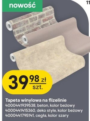 Tapeta winylowa na fizelinie promocja w Castorama