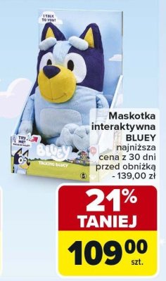 Maskotka interaktywna BLUEY promocja w Carrefour