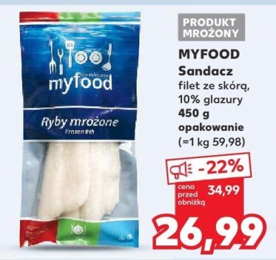 Sandacz filet ze skórą 10% glazury Myfood promocja w Kaufland