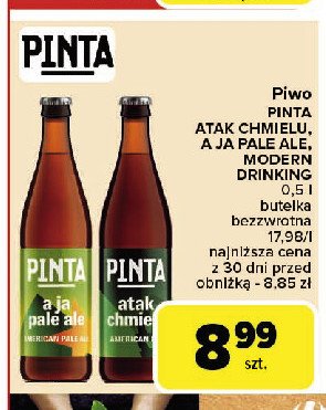 Piwo Pinta modern drinking promocja w Carrefour Market