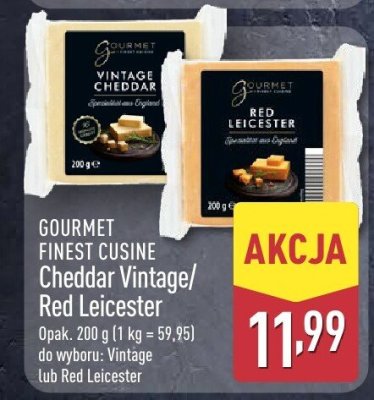 Cheddar Vintage/Red Leicester Gourmet Finest Cuisine promocja w Aldi