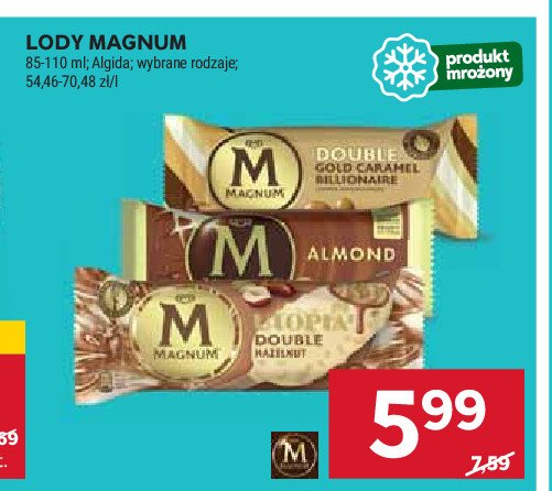L贸d gold caramel billionaire Algida magnum double promocja