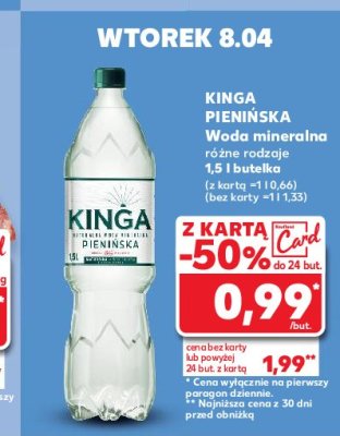 Woda gazowana Kinga pienińska promocja