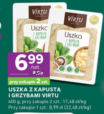 Uszka z kapustą i grzybami Virtu promocja w Stokrotka
