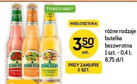 Piwo Somersby passion fruit & orange promocja