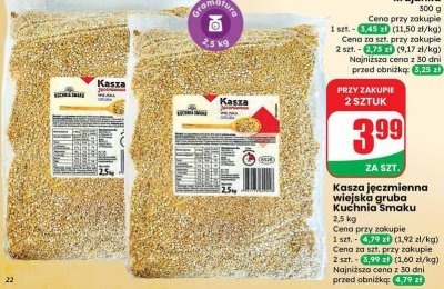 Kasza jęczmienna wiejska gruba Kuchnia smaku promocja w Dino