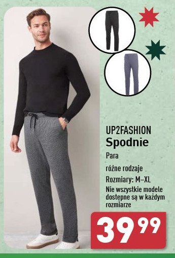 Spodnie męskie m-xl Up2fashion promocja w Aldi