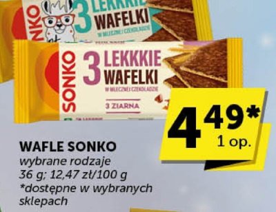 Wafle Sonko wybrane rodzaje promocja w Groszek