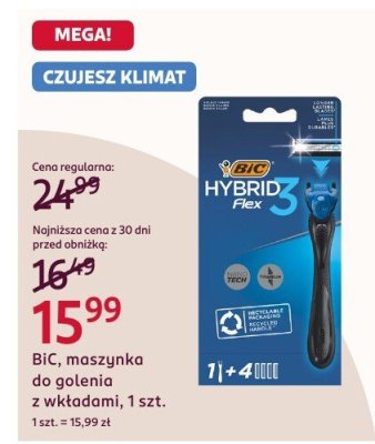 Maszynka do golenia BIC, z wkładami, 1 szt. promocja w Rossmann