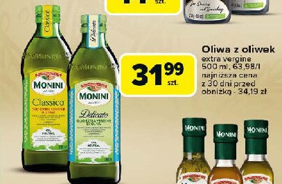 Oliwa z oliwek extra vergine Monini classico promocja w Carrefour